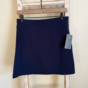 NWT Callaway Women's Navy Blue Mini Skirt Built-In Shorts Size S